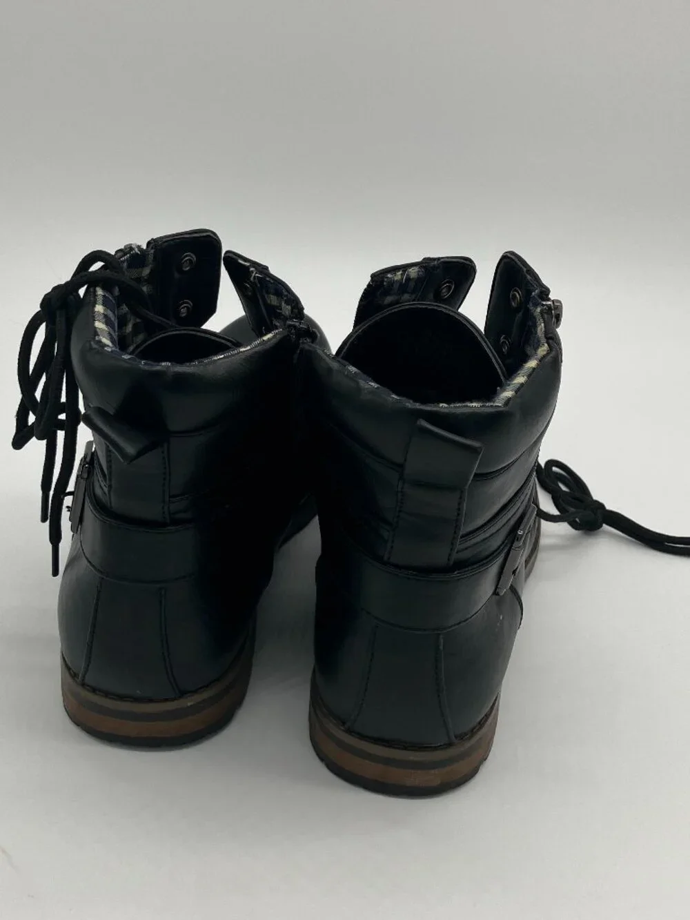 Bruno Marc Philly-3 Lace Up And Zipper Black Boots Mens Sz 10.5 - Picture 4 of 5